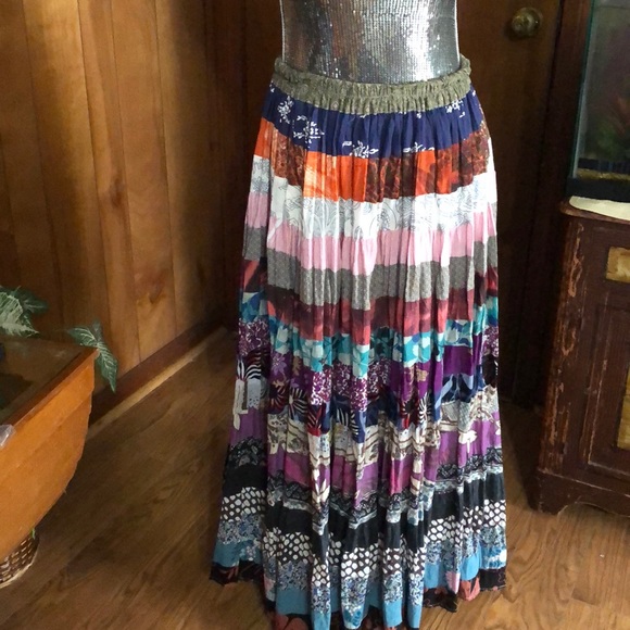 Boho Tiered Circle Skirt - Picture 1 of 8